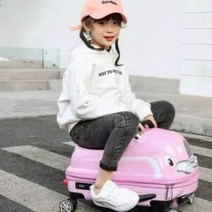 Tucci Dashmobile 20" Kids Pink Sports Car Ride On Travel Luggage in PINK